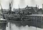  River Colne down to the Sea by Douglas Went. Photograph 30.
 Barges ALARIC left, and BRITISH EMPIRE loading straw.  DW18_053