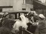  An unknown wedding. Jean Ponder on the left throwing confetti. Peldon, outside Priest's House. Photograph donated by Pat Milgate  OJR_233