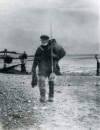 2. ID MMC_L197_005 Ron Green's Great Grandfather Abraham 'Ham' Green 1838-1910. He fished off the beach - for eels on this occasion, as he is carrying eel shears.
Cat1 People-->Fishermen and Seamen Cat2 Fishing Cat3 Fishing