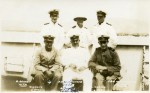 96. ID CG6_057 S.S. LOWTHER CASTLE. R Besket W.T.O., R.A. Young Engineer, A. Mackensie, 2 Officer, A. Jones Chief Engineer, R. Martin Engineer, F.G.R. Matthews J. Officer.
Cat1 People-->Fishermen and Seamen